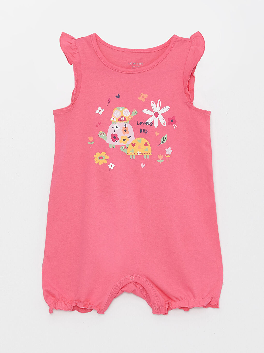 Комбинезон для малышек девочек с круглым вырезом и принтом, 2 упаковки-2