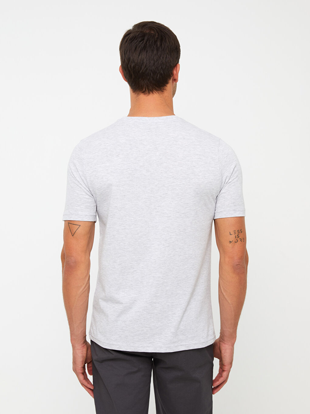 Crew Neck Short Sleeve Printed Combed Cotton Men's T-shirt-4