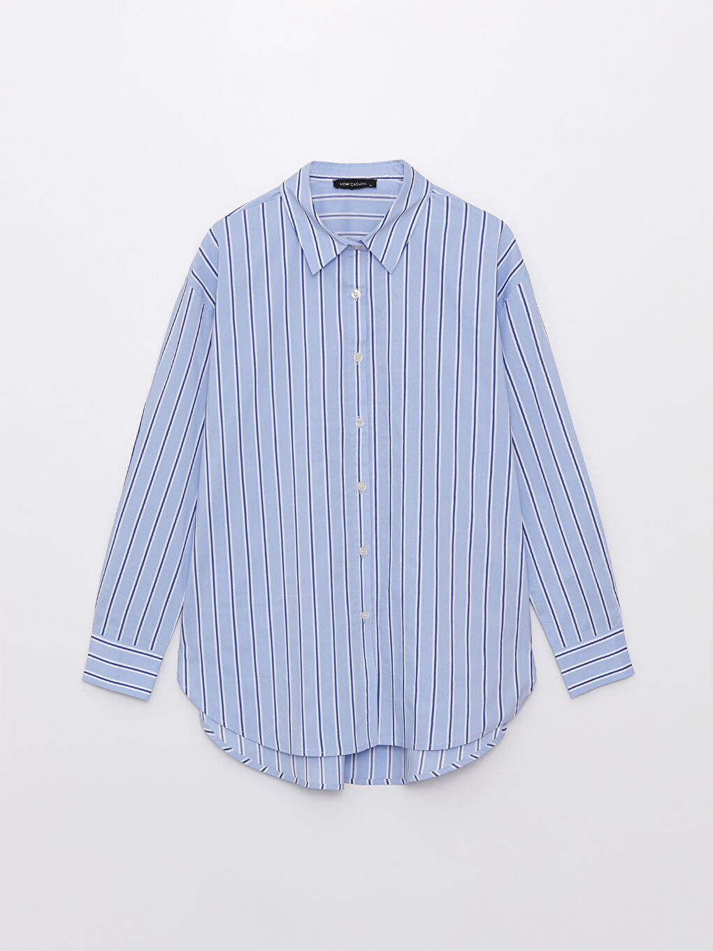 LC Waikiki Women's Striped Long Sleeve Shirt -S3FT87Z8-LEN