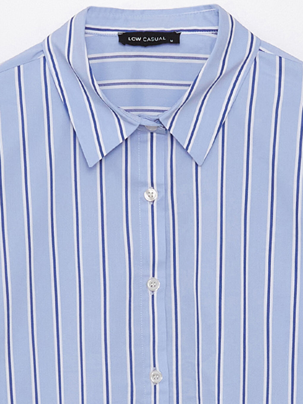 LC Waikiki Women's Striped Long Sleeve Shirt -S3FT87Z8-LEN