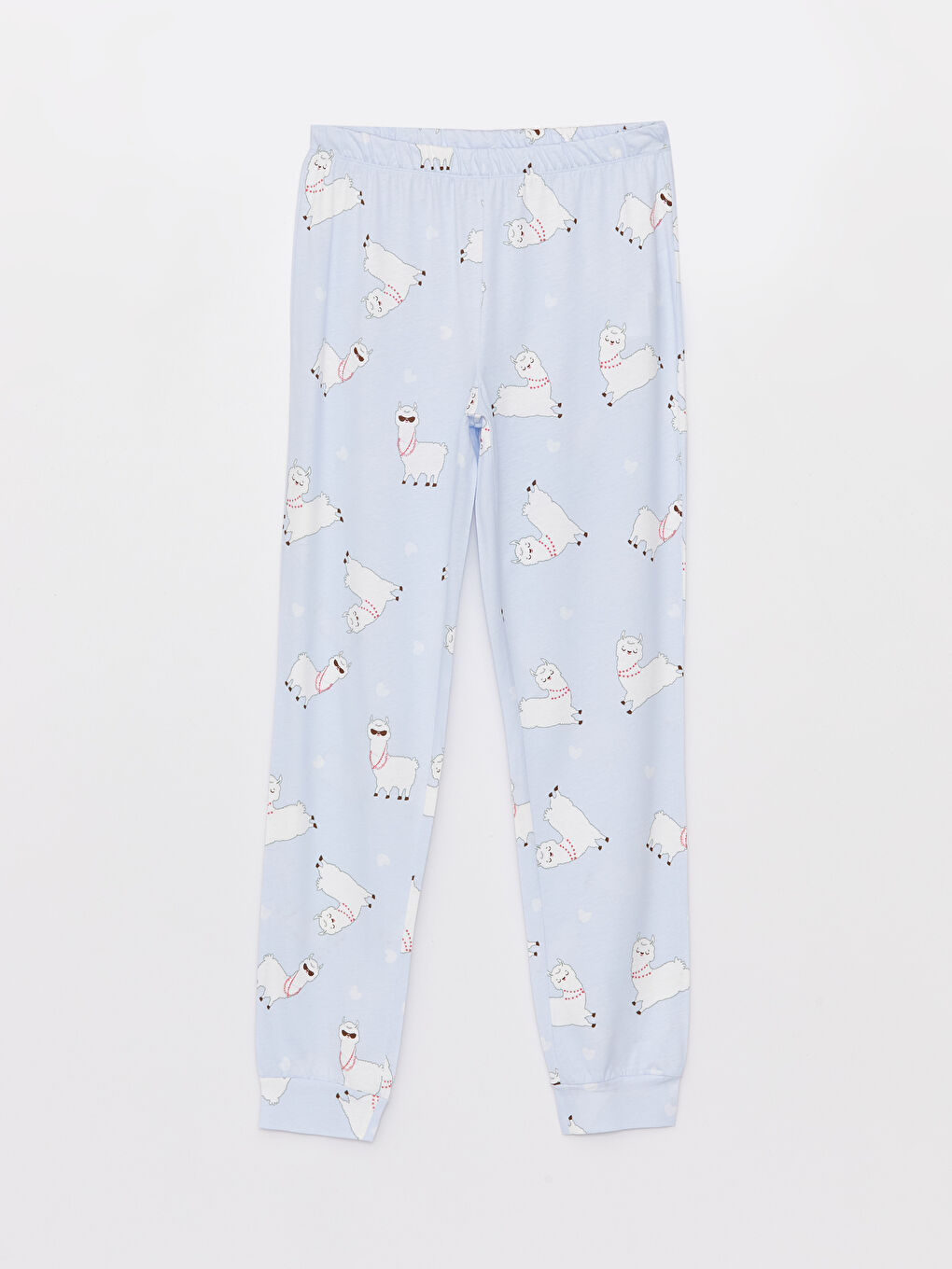 Mavi Bisiklet Yaka Baskılı Kısa Kollu Kadın Pijama Takımı-7