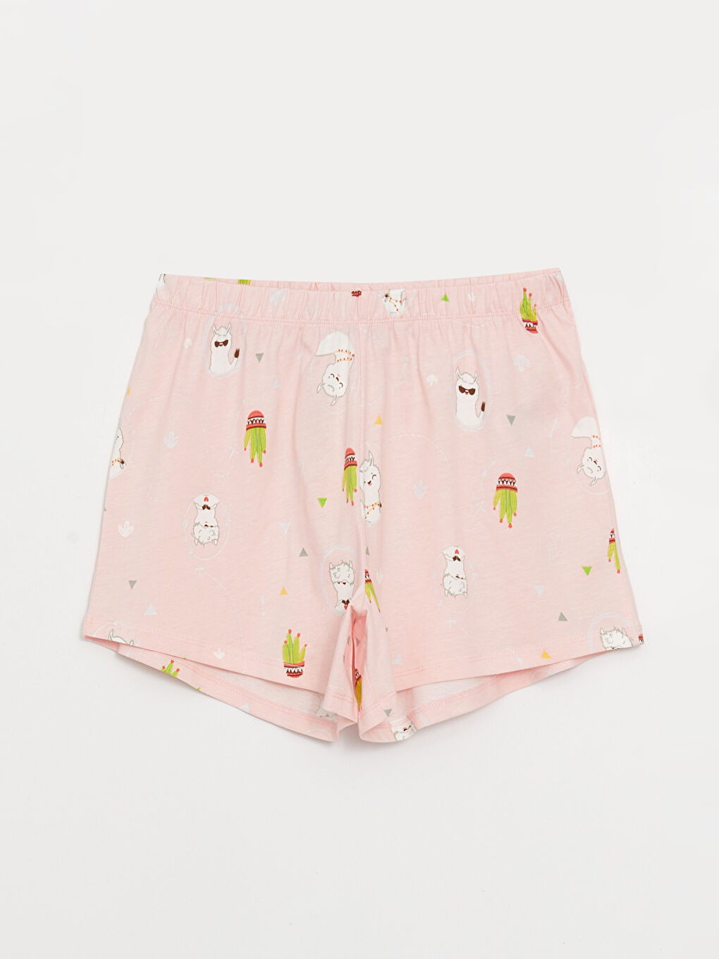 LCW Young Beli Lastikli Desenli Kadın Şort Pijama Altı 2'li -S3FU08Z8-LT4