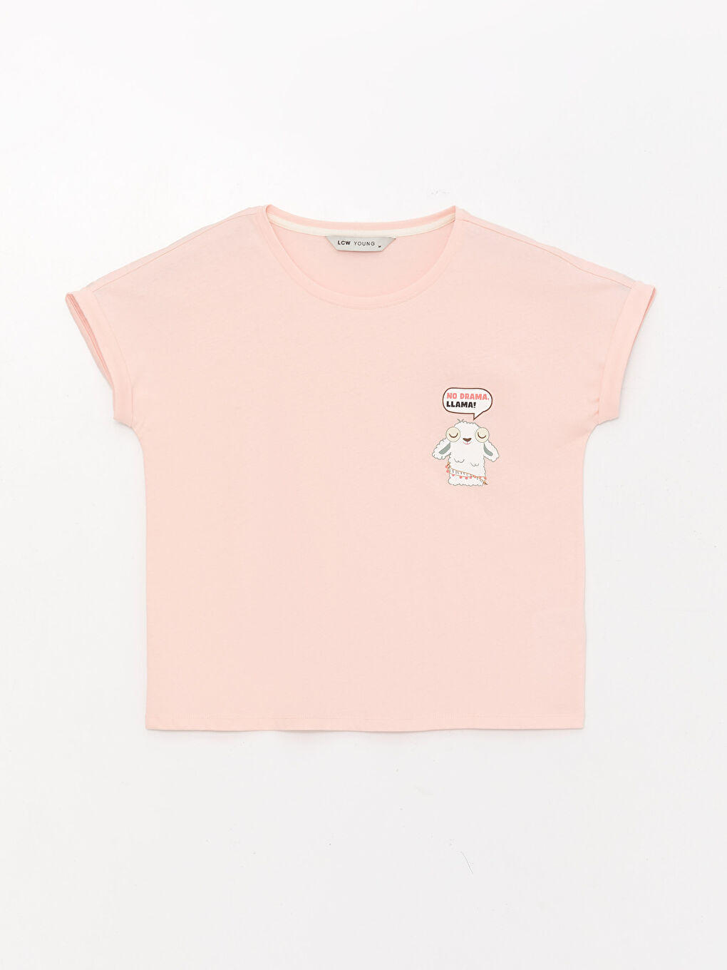 طقم بيجامة قصيرة كم قصير مطبوع بياقة دائرية للسيدات-6