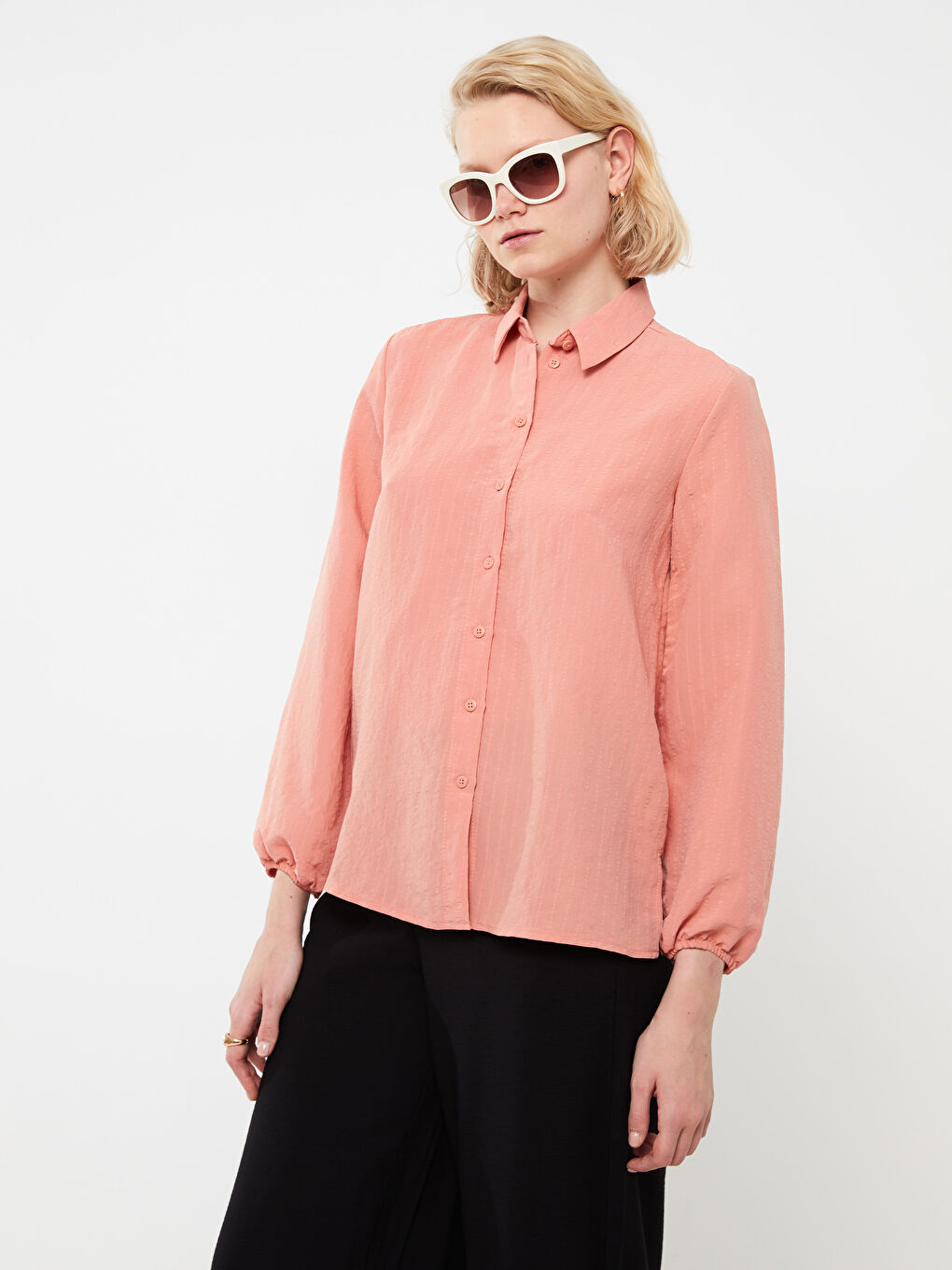 Women's Striped Long Sleeve Shirt-1