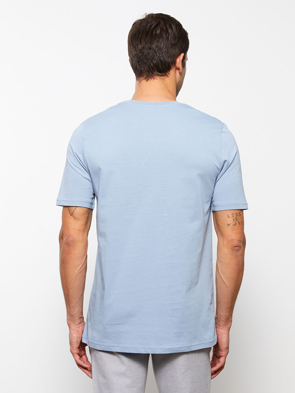 Crew Neck Short Sleeve Printed Combed Cotton Men's T-shirt-4