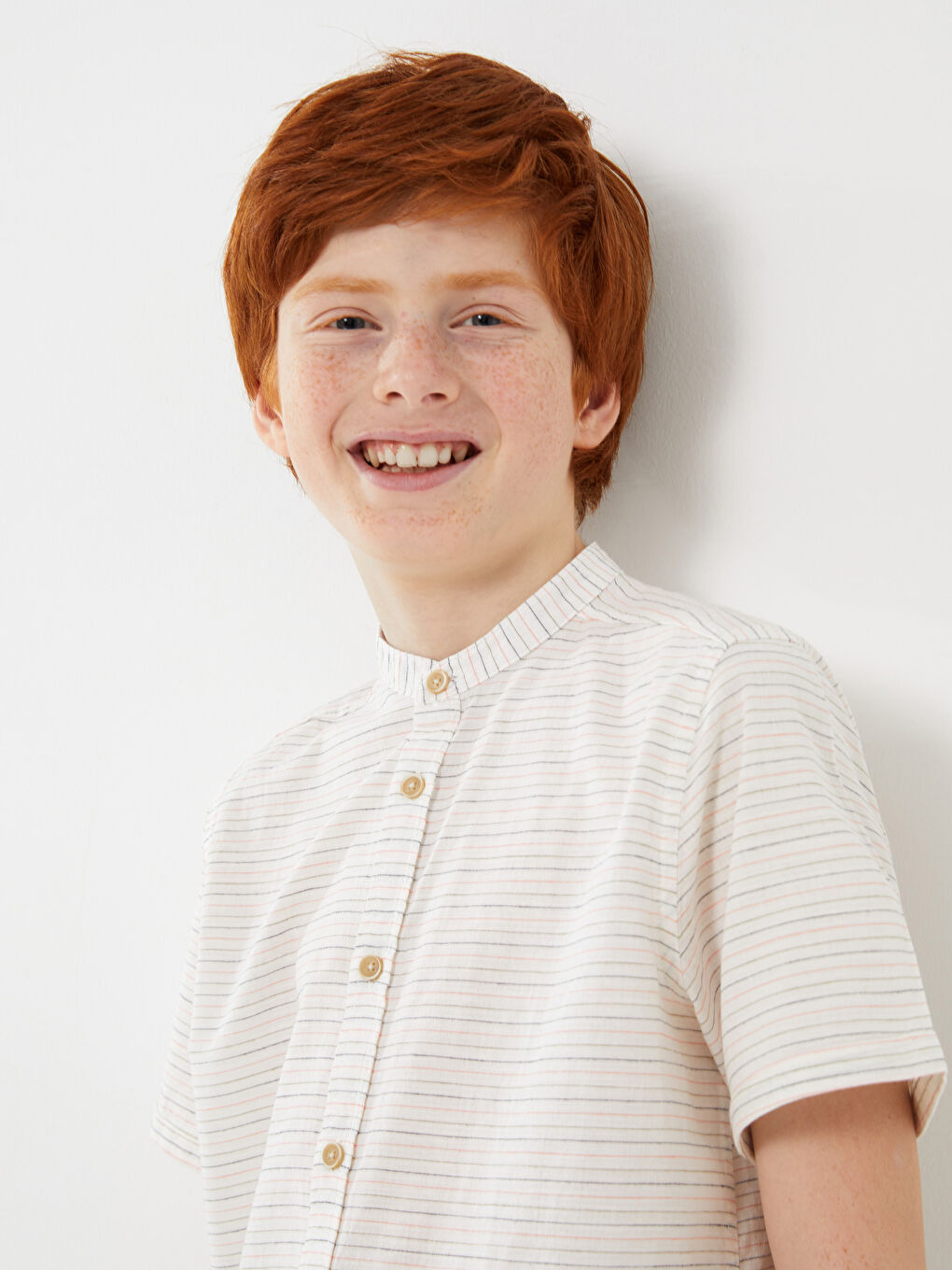 Yeşil Hakim Yaka Kısa Kollu Erkek Çocuk Gömlek