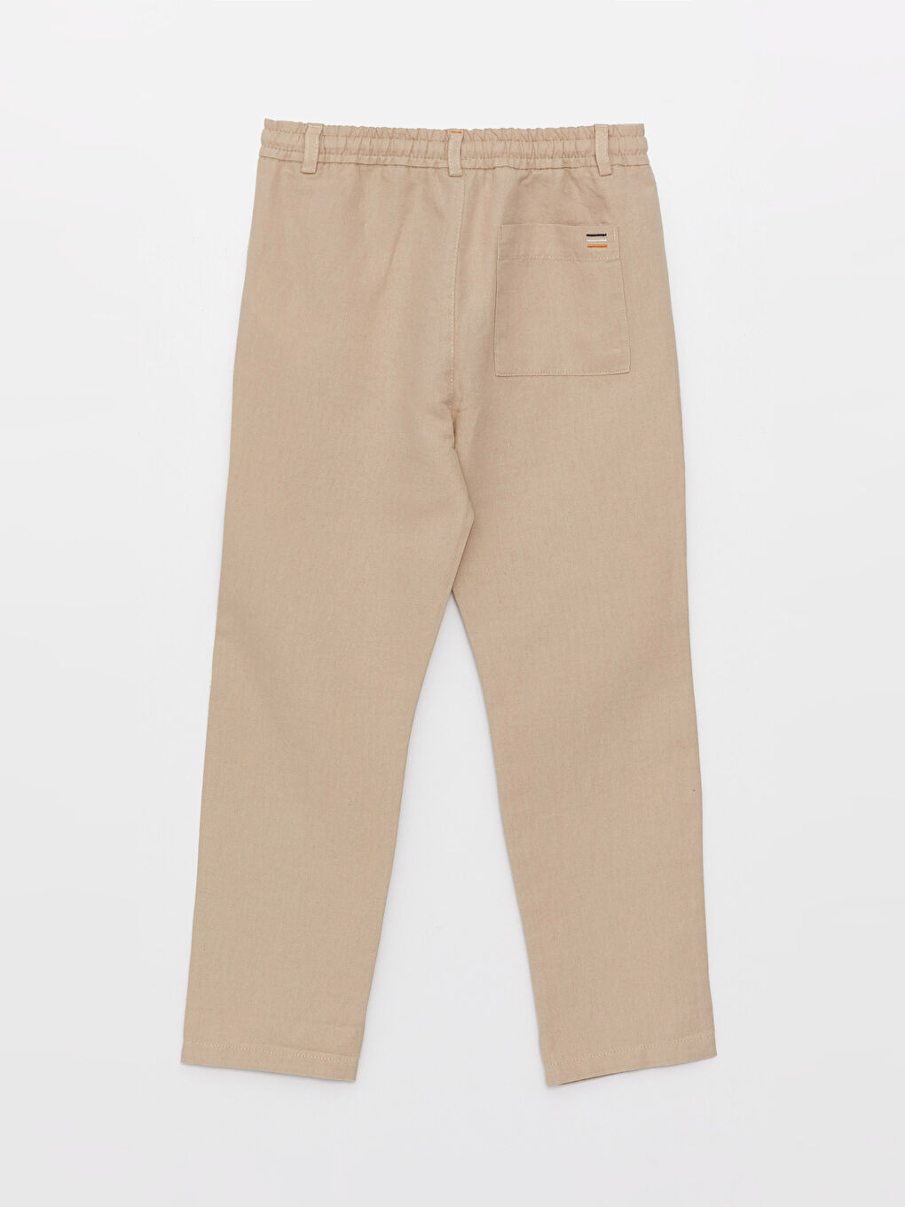 Bej Beli Lastikli Basic Erkek Çocuk Pantolon-1