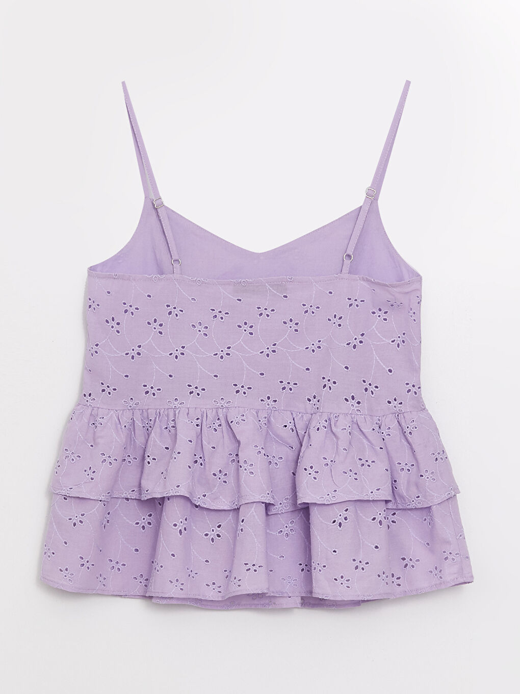 XSIDE Herzausschnitt Selbstgemustert Riemchen Bestickte Bluse für Damen -S3FU45Z8-G0W