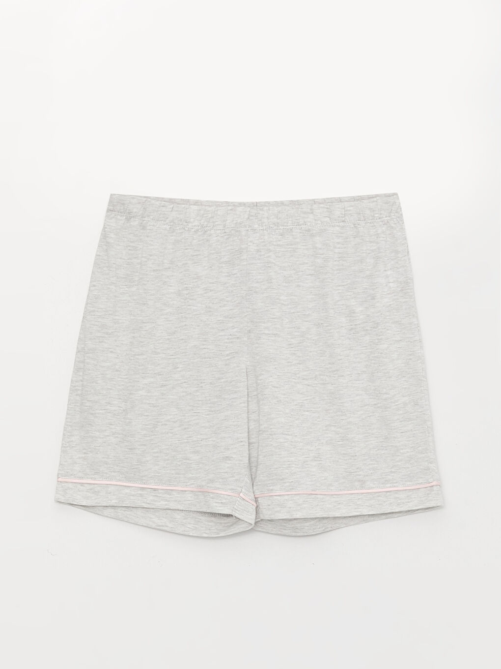 Ensemble Pyjama Court Maternité à Col de Chemise Uni à Manches Courtes et Short-6