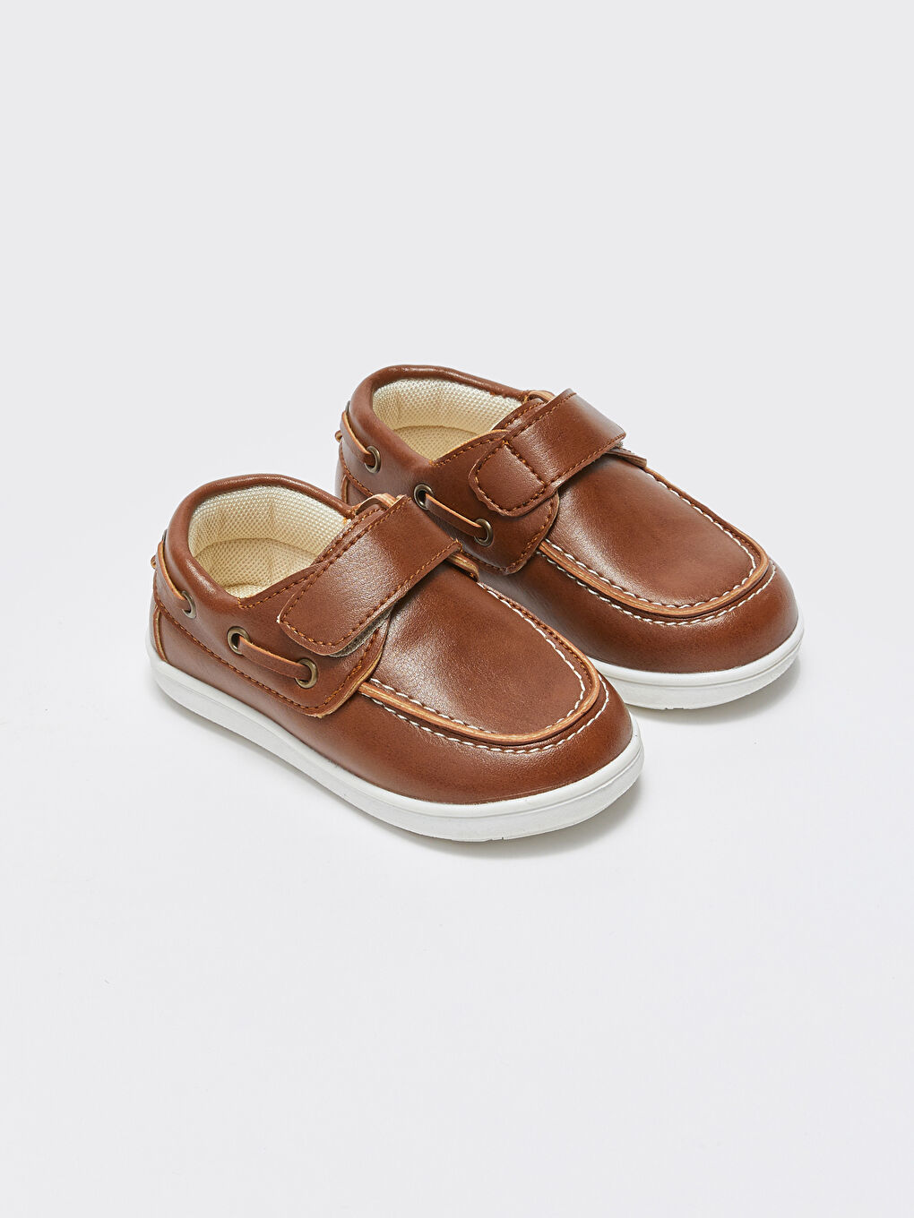 Kahverengi Deri Görünümlü Erkek Bebek Günlük Ayakkabı