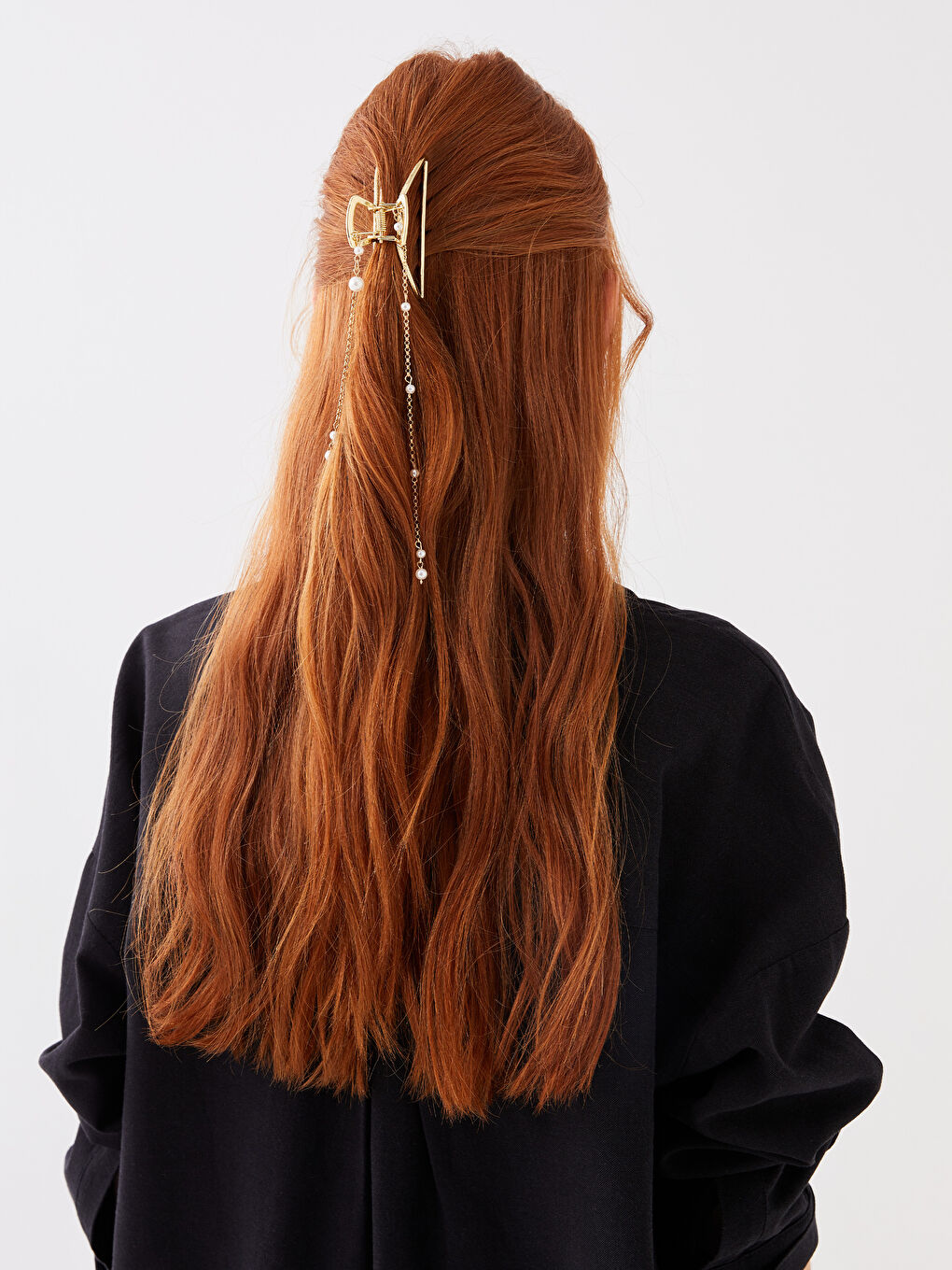 Cataramă cu Lanț și Detalii cu Perle-1