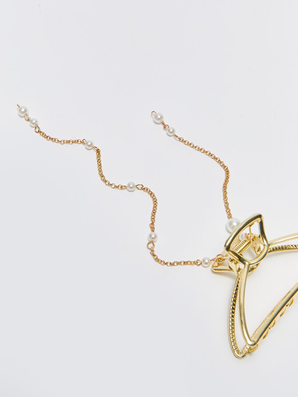 Cataramă cu Lanț și Detalii cu Perle-3