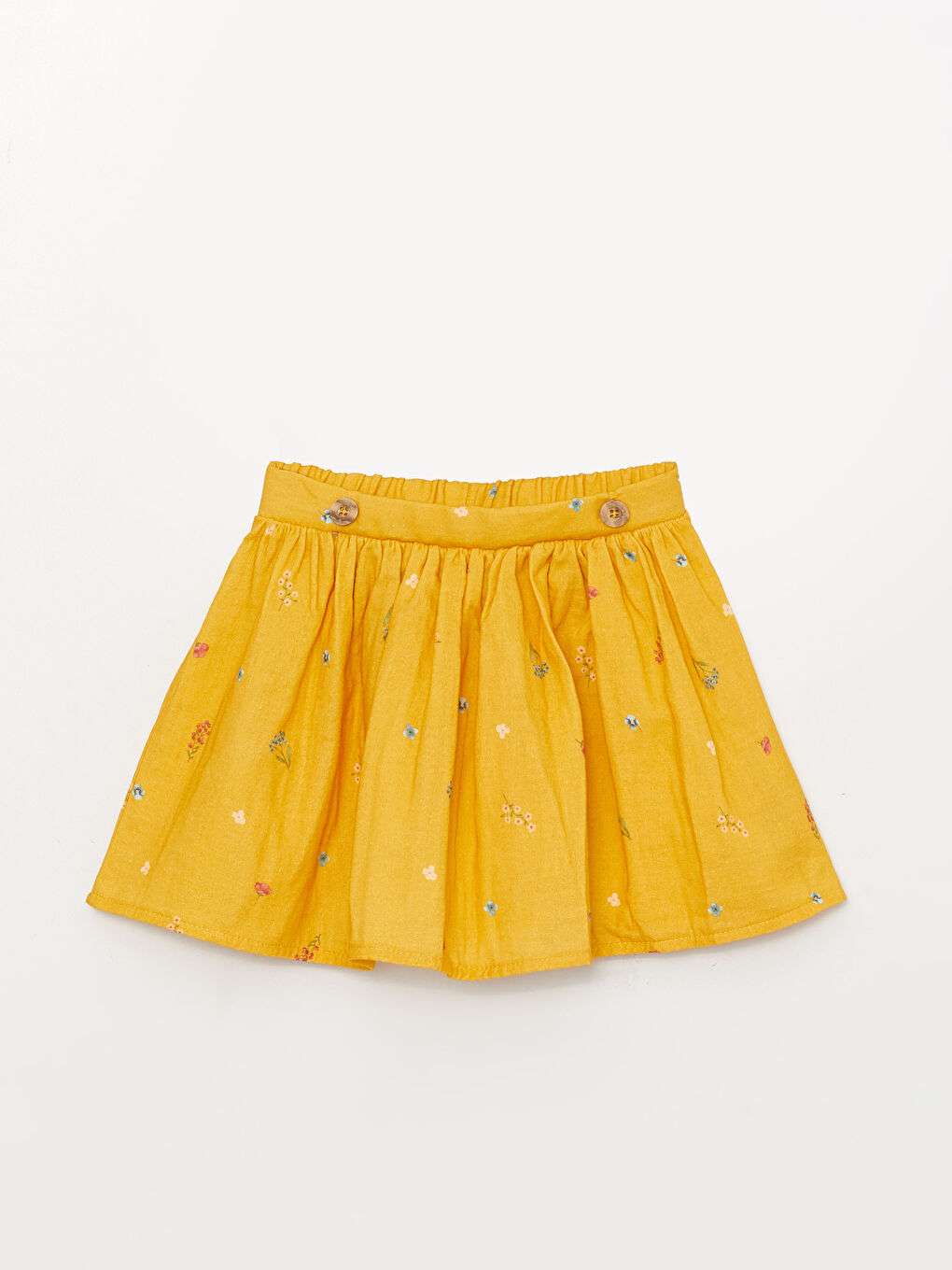 LCW baby Crew Neck Short Sleeve Printed Baby Girl T-Shirt and Salopet Skirt 2-Pack Set -S3FV01Z1-R9J