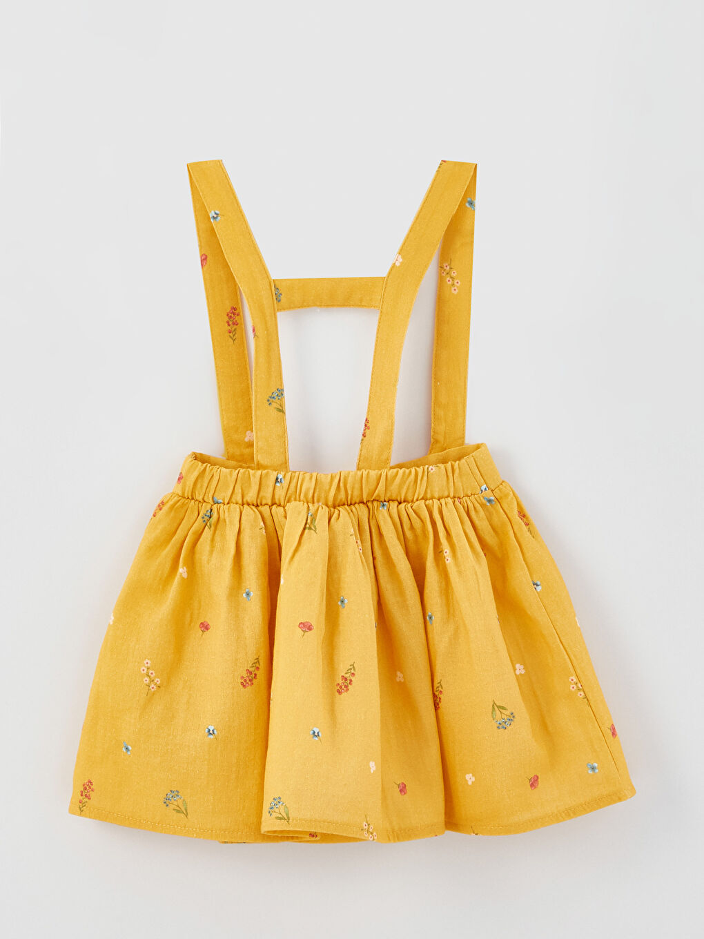 LCW baby Crew Neck Short Sleeve Printed Baby Girl T-Shirt and Salopet Skirt 2-Pack Set -S3FV01Z1-R9J