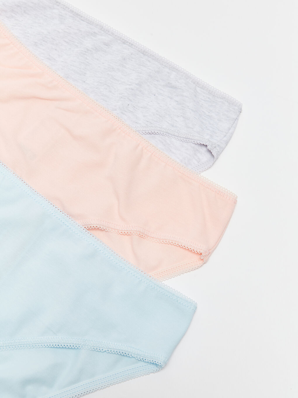 Mavi Düz Bikini Külot 3'lü-2