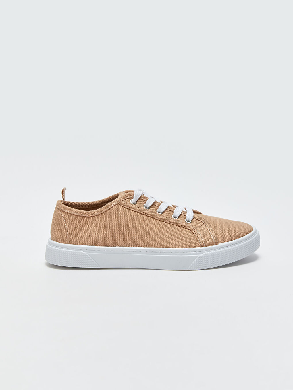 Bej Bağcıklı Kadın Spor Ayakkabı-1