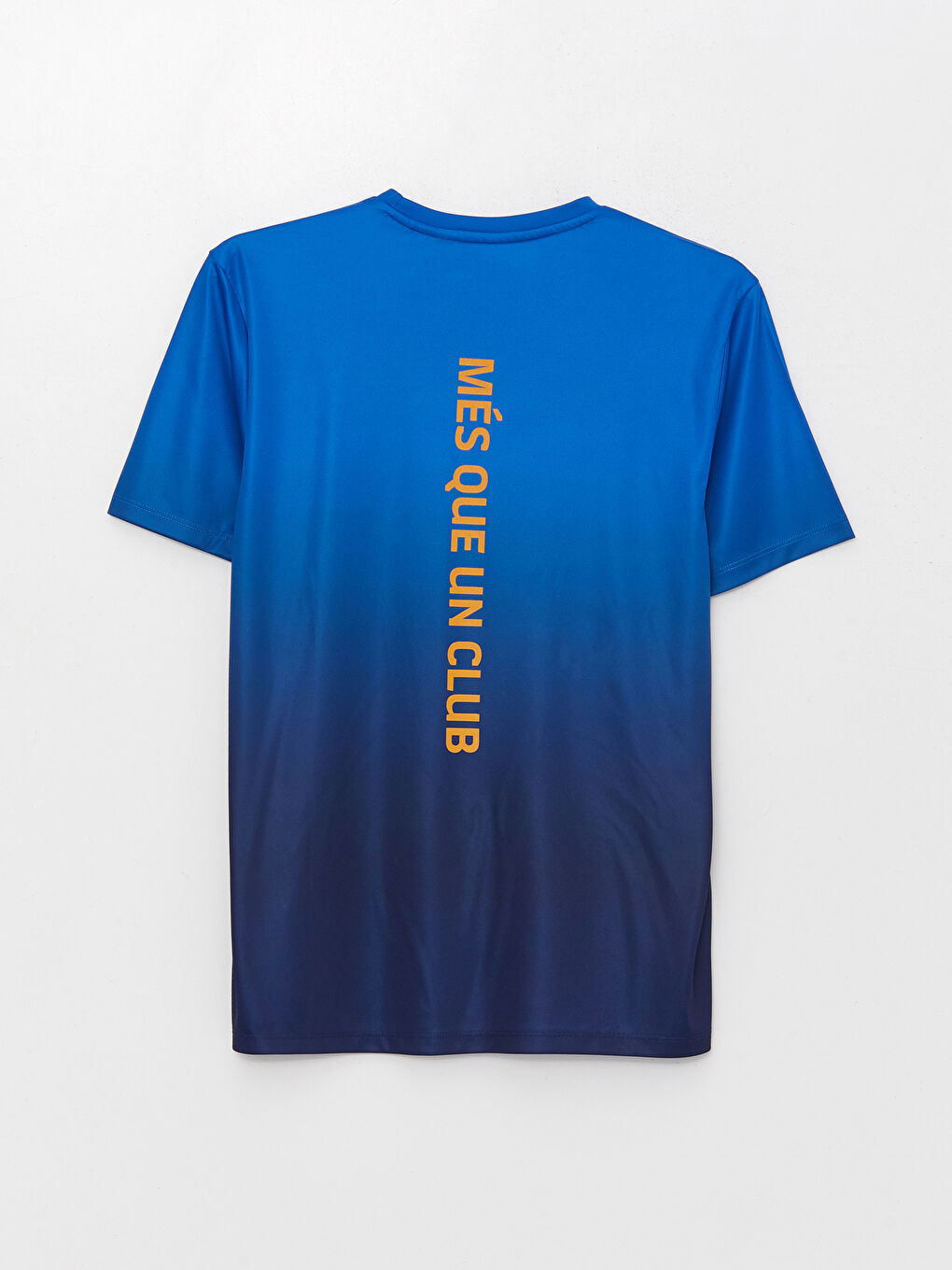 Mavi Bisiklet Yaka Kısa Kollu Barcelona Baskılı Erkek Tişört-6