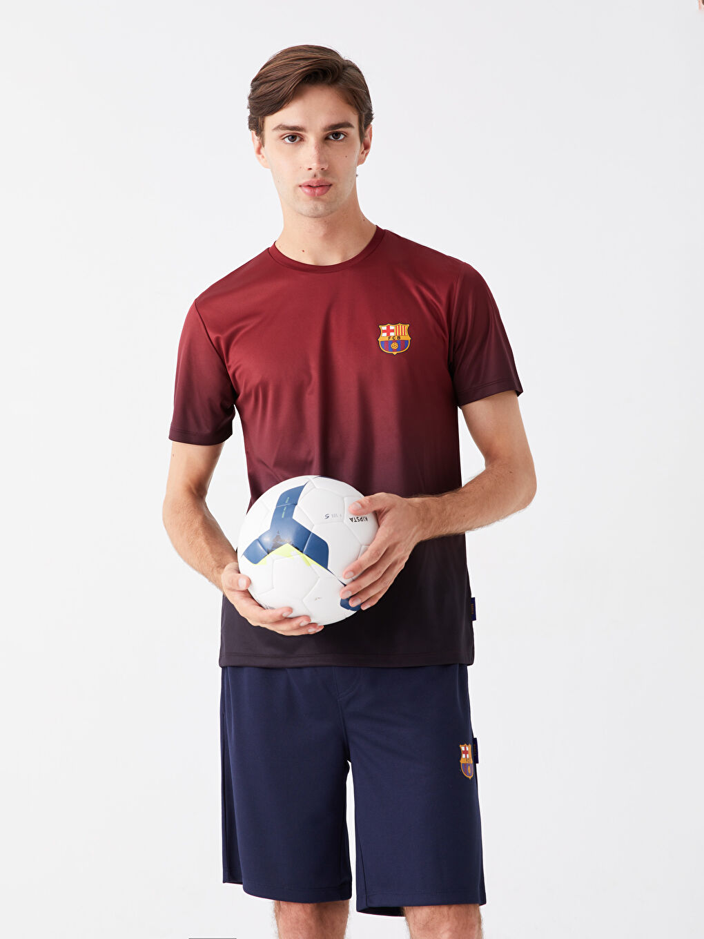 XSIDE ACTIVE Crew Neck Short Sleeve Barcelona Printed Men's T-Shirt -S3FV34Z8-HMS