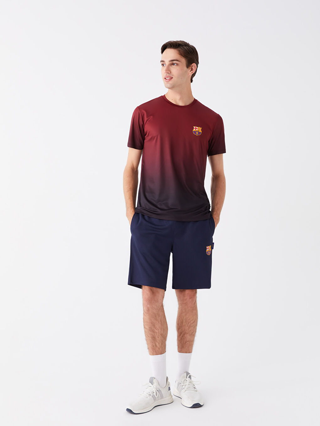 XSIDE ACTIVE Crew Neck Short Sleeve Barcelona Printed Men's T-Shirt -S3FV34Z8-HMS