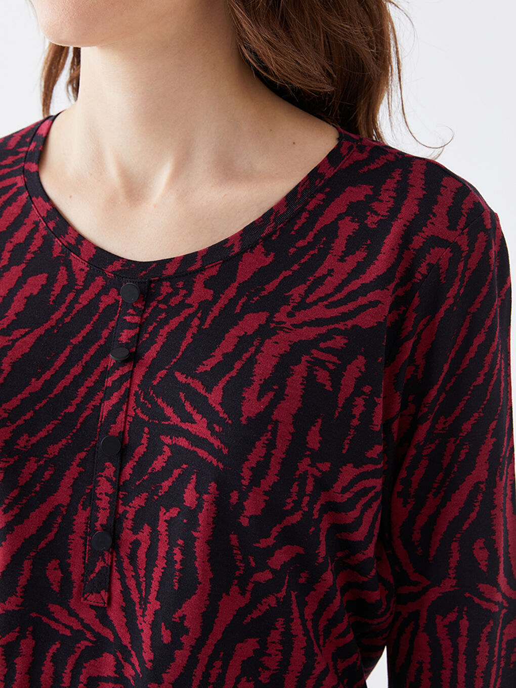 LC Waikiki Crew Neck Patterned Women's T-Shirt -S3FV44Z8-LQV