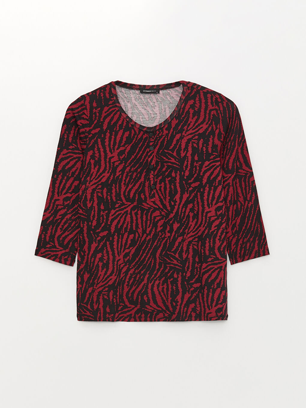 LC Waikiki Crew Neck Patterned Women's T-Shirt -S3FV44Z8-LQV