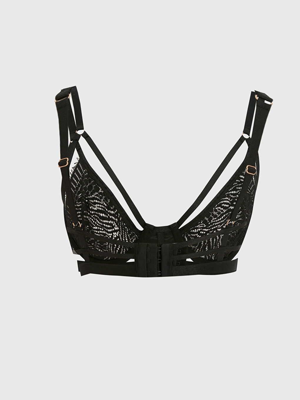 LCW DREAM Yeni Siyah Balenli Dolgusuz Dantelli Bralet - 1