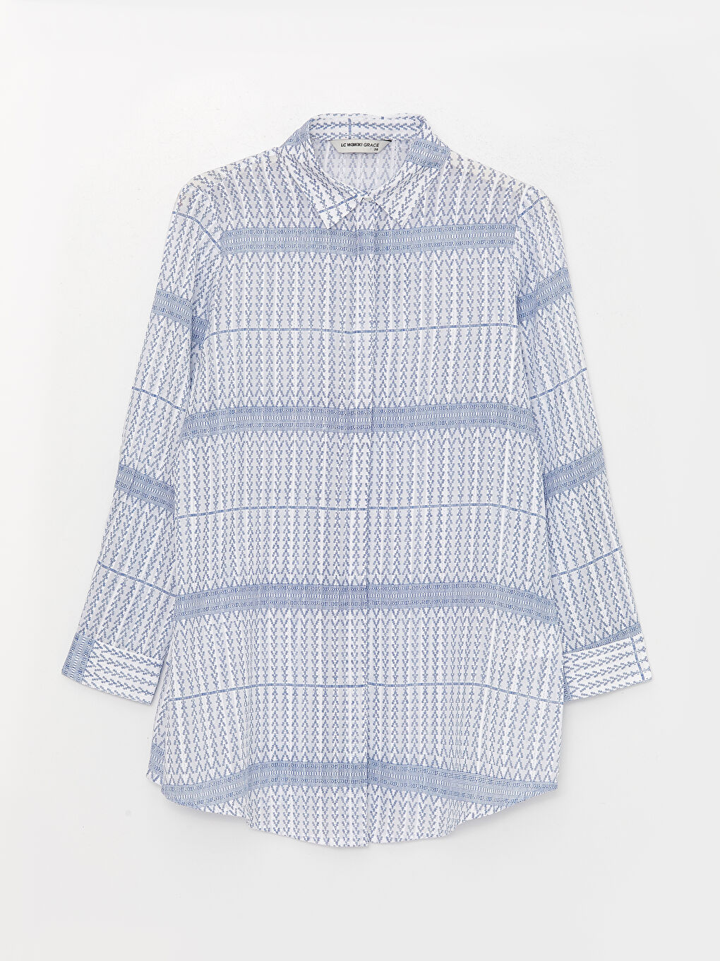 Узорчатая Женская Рубашка-Туника-6