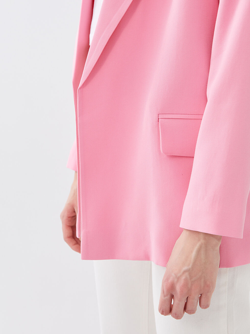 Sacou Blazer Simplu cu Mânecă Lungă pentru Femei-3