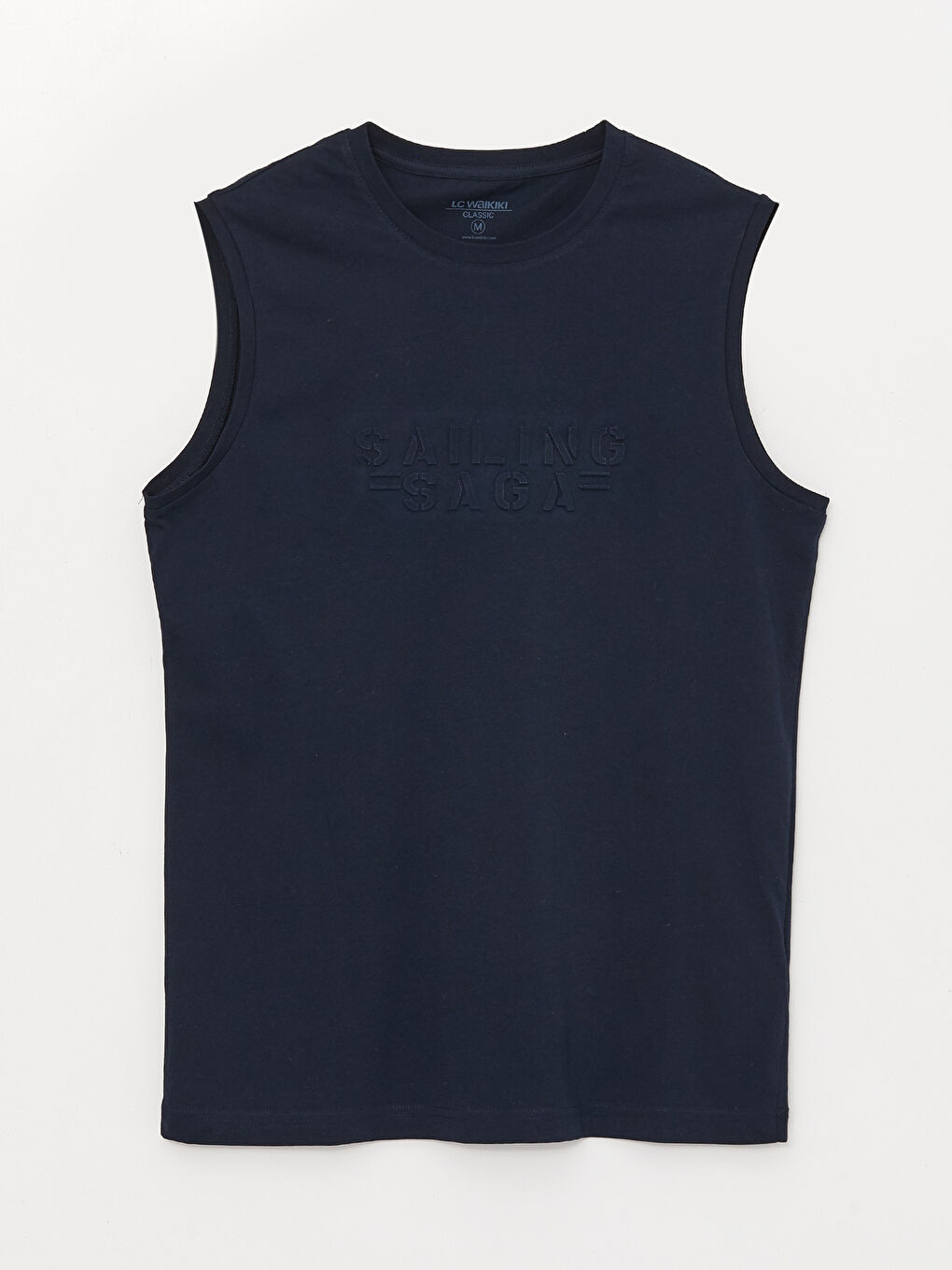 تيشيرت بدون أكمام مطبوع برقبة دائرية جيرسي للرجال-5