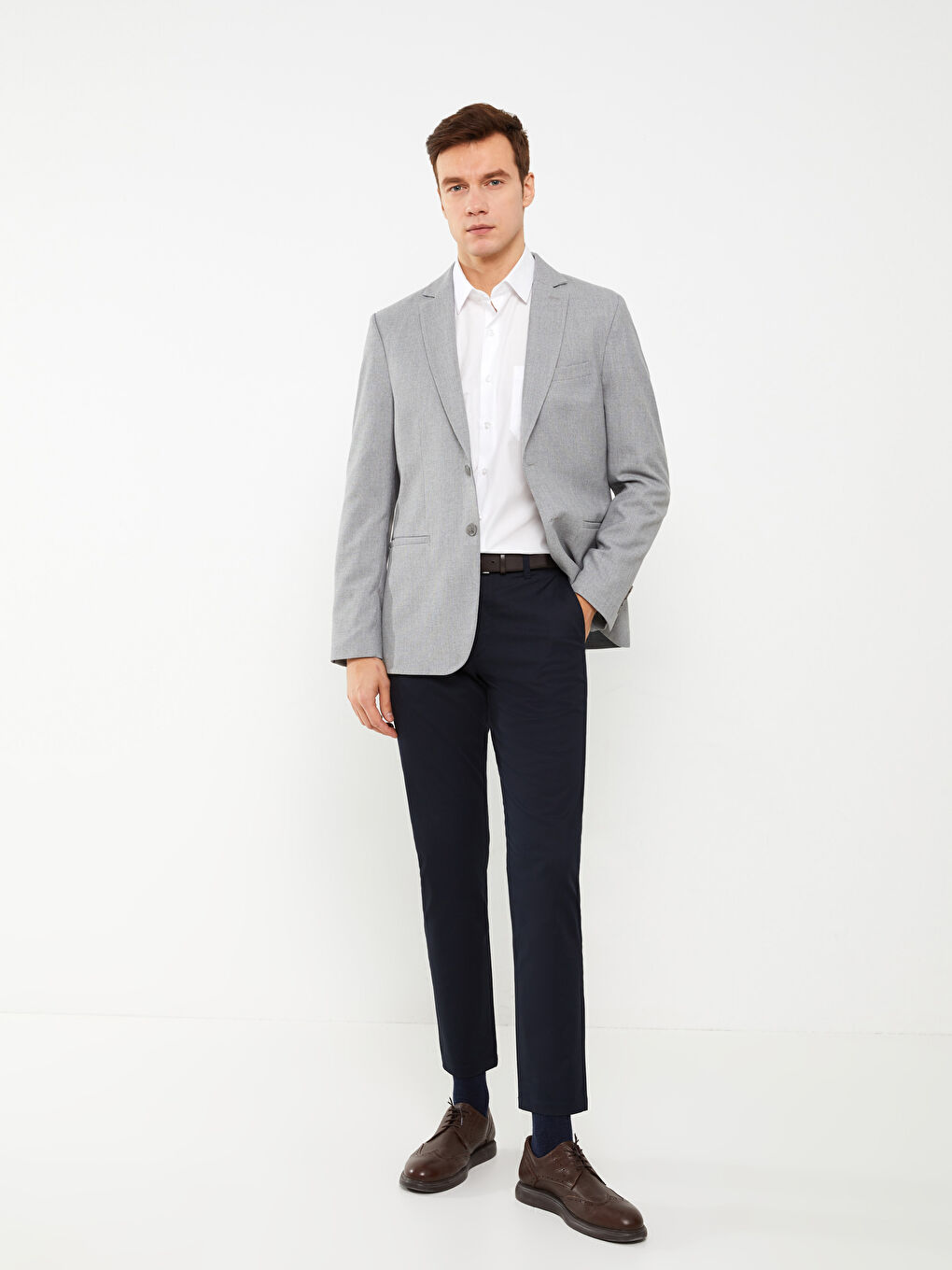 LCWAIKIKI Classic Slim Fit Men's Blazer Jacket -S3FV84Z8-GDU