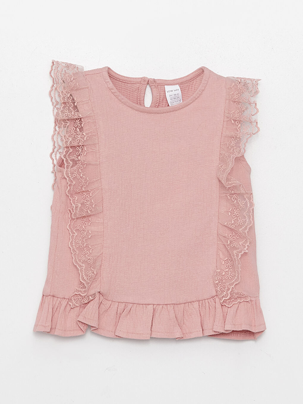 მრგვალი საყელო საბაზისო ბავშვის გოგონას ბლუზა და შორტები 2-ცალიანი კომპლექტი-1