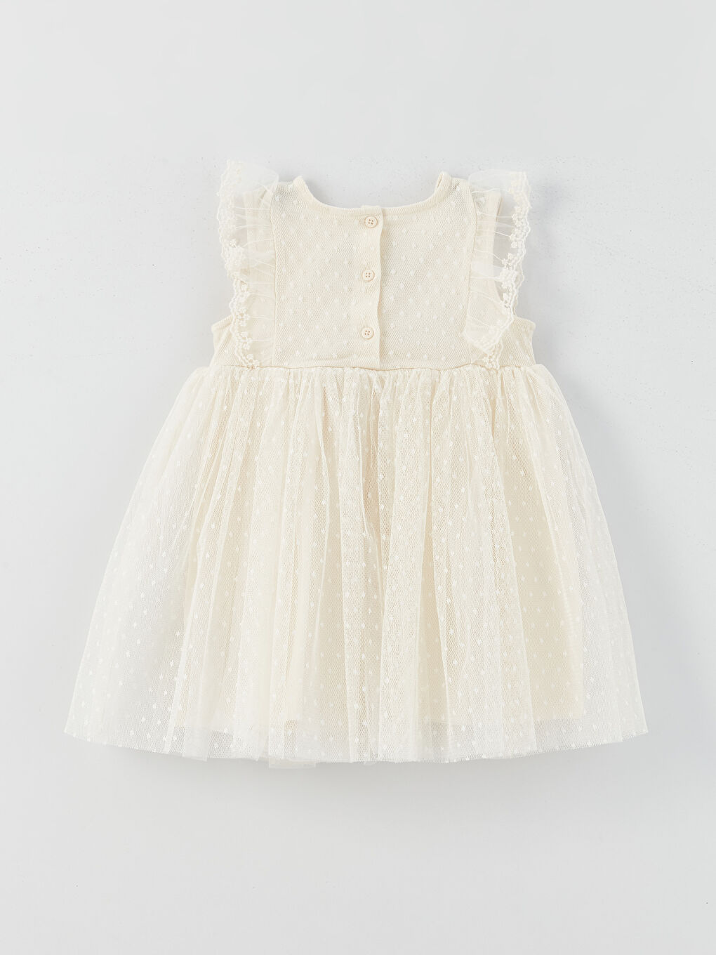 Платье для малышек девочек с круглым вырезом-1