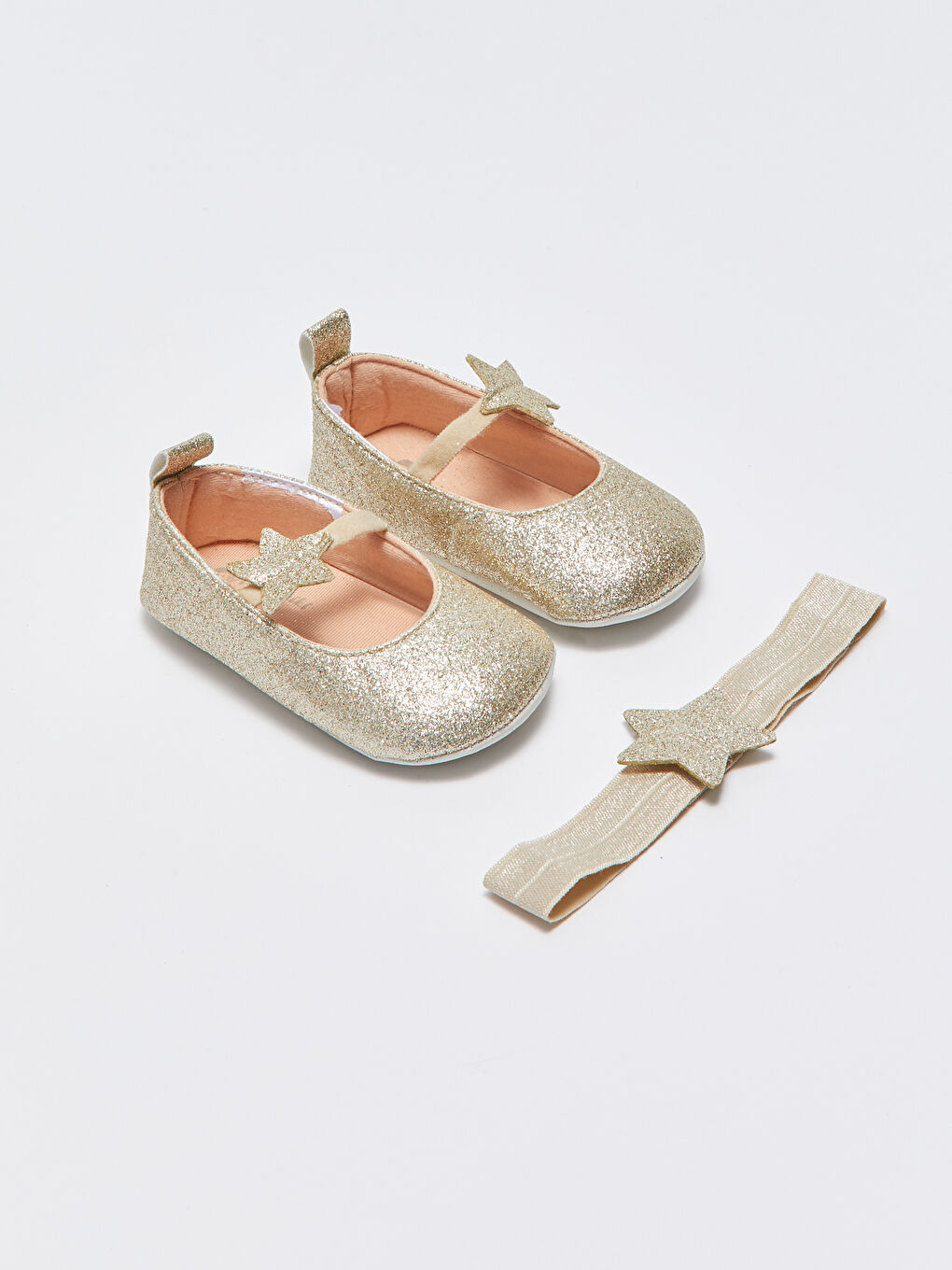 LCW STEPS Glitzer Baby Mädchen Vor-Kleinkind Schuhe und Stirnband -S3FY09Z1-GHW
