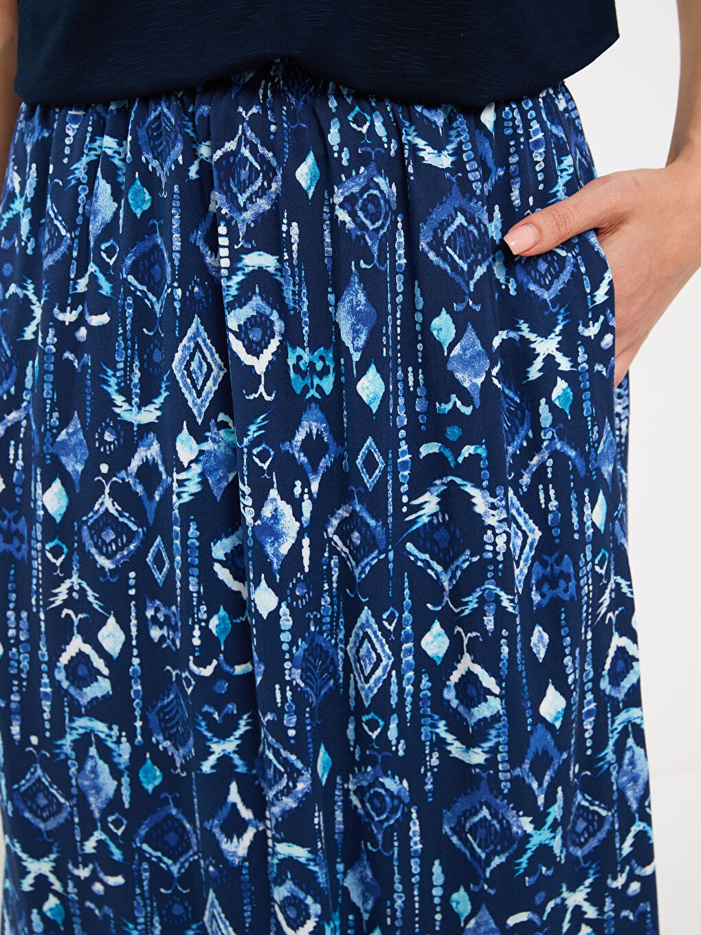 Jupe Femme À Motifs Taille Élastiquée Forme A-Line-4