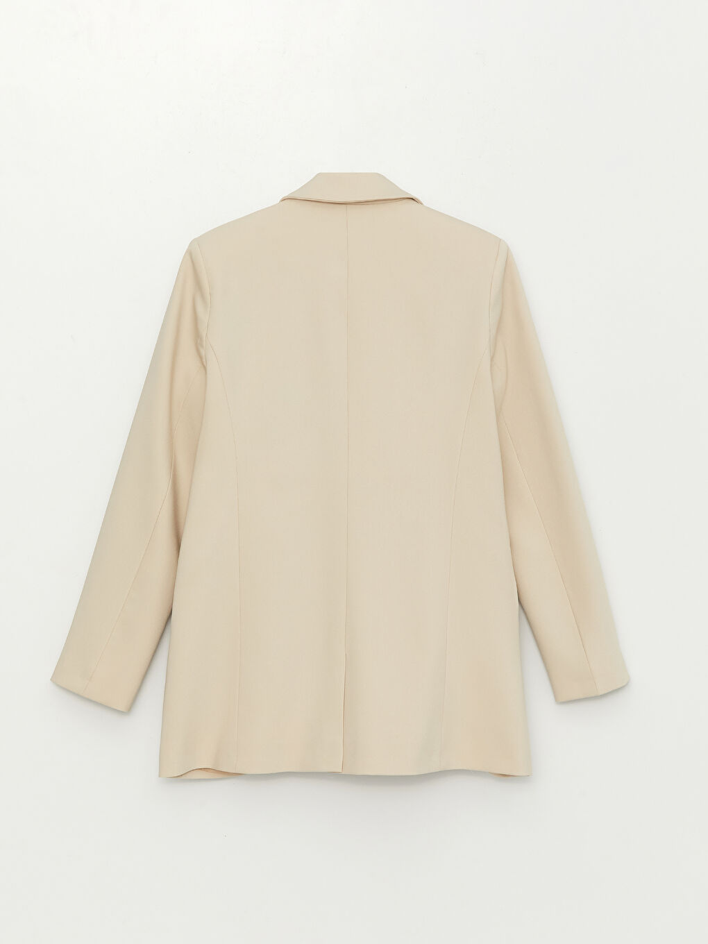 Bej Kadın Önden Düğmeli Blazer Ceket-6