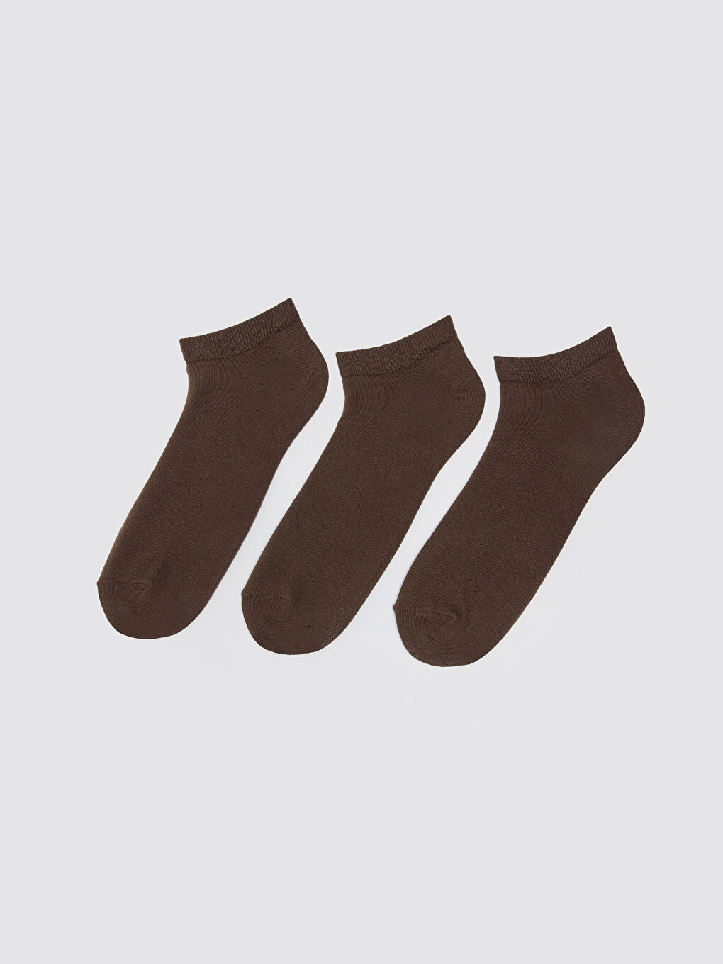 Kahverengi Erkek Patik Çorap 3'lü