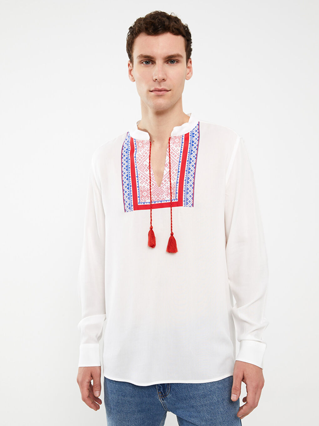XSIDE Regular Fit Uzun Kollu Desenli Erkek Gömlek -S3FY40Z8-FDU