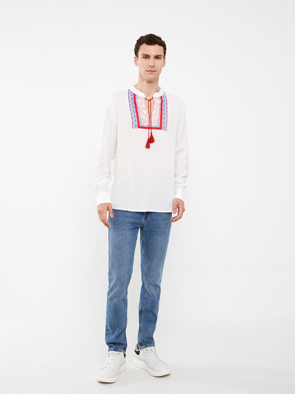 XSIDE Regular Fit Uzun Kollu Desenli Erkek Gömlek -S3FY40Z8-FDU
