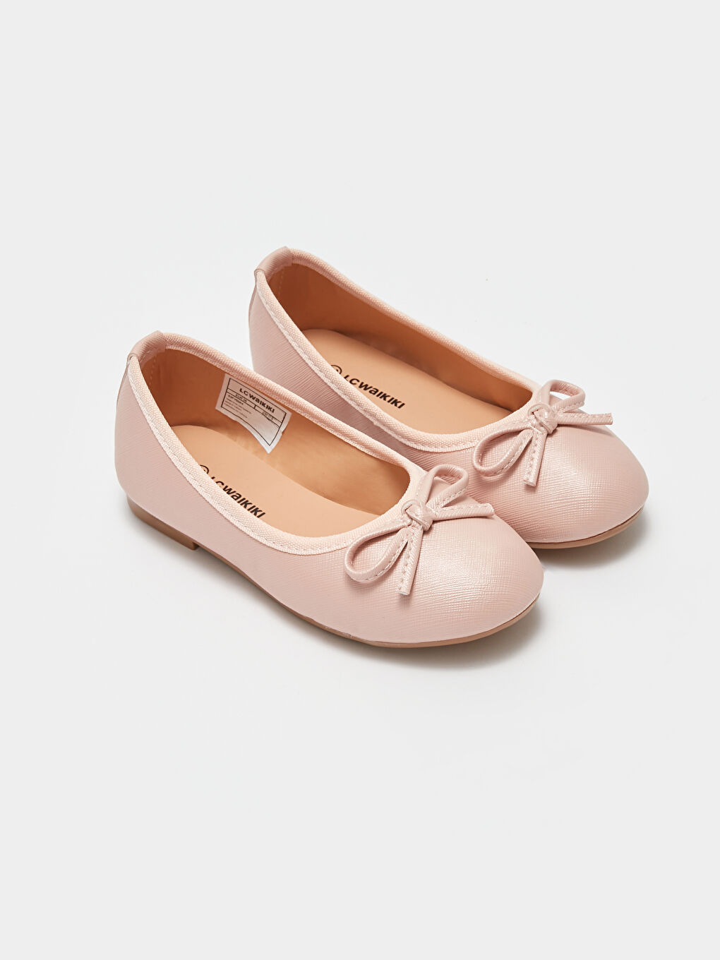 Pembe Fiyonk Detaylı Kız Çocuk Babet