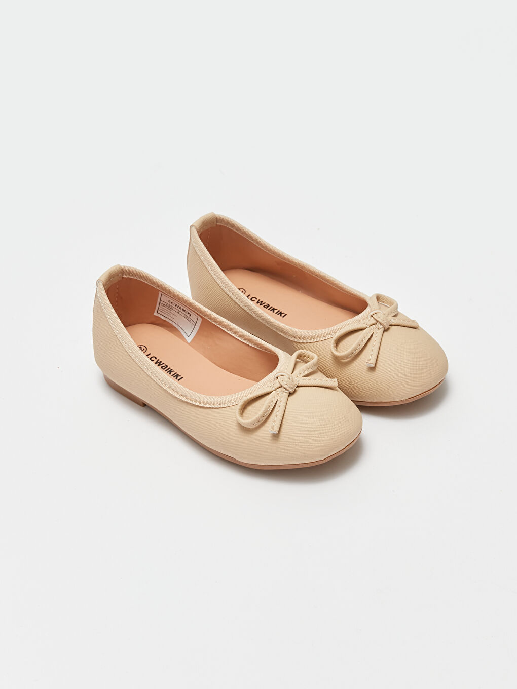 Bej Fiyonk Detaylı Kız Çocuk Babet