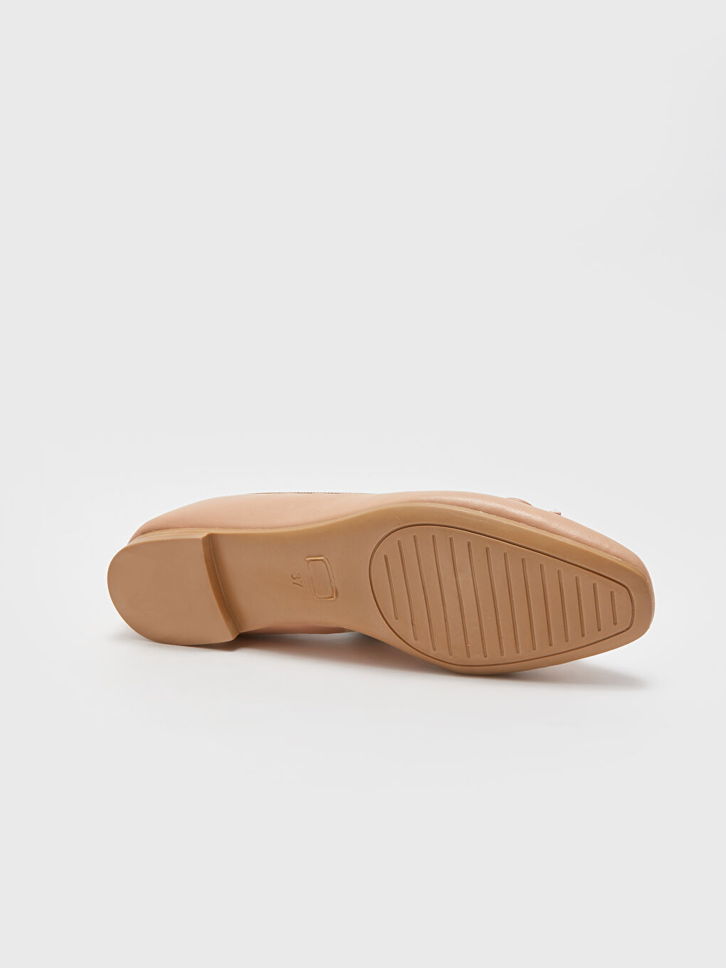 Bej Deri Görünümlü Kadın Babet-3