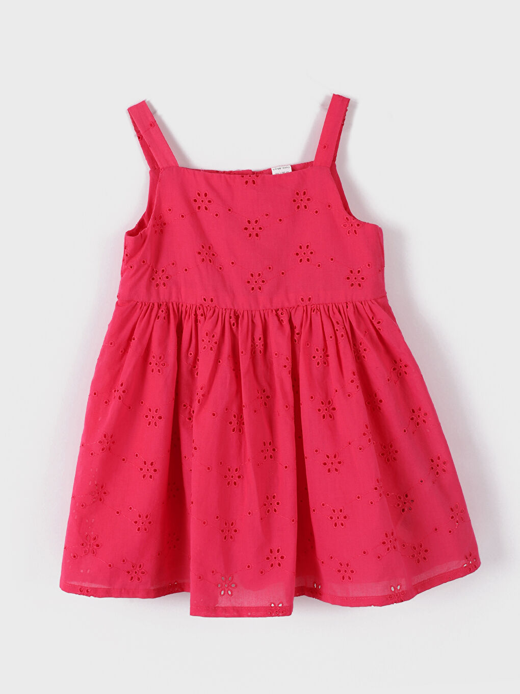 فستان للبنات الرضع بياقة مربعة