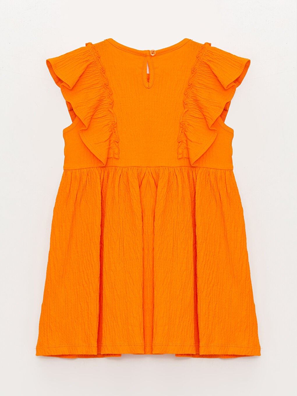 فستان للبنات الرضع بياقة دائرية وأكمام قصيرة-1