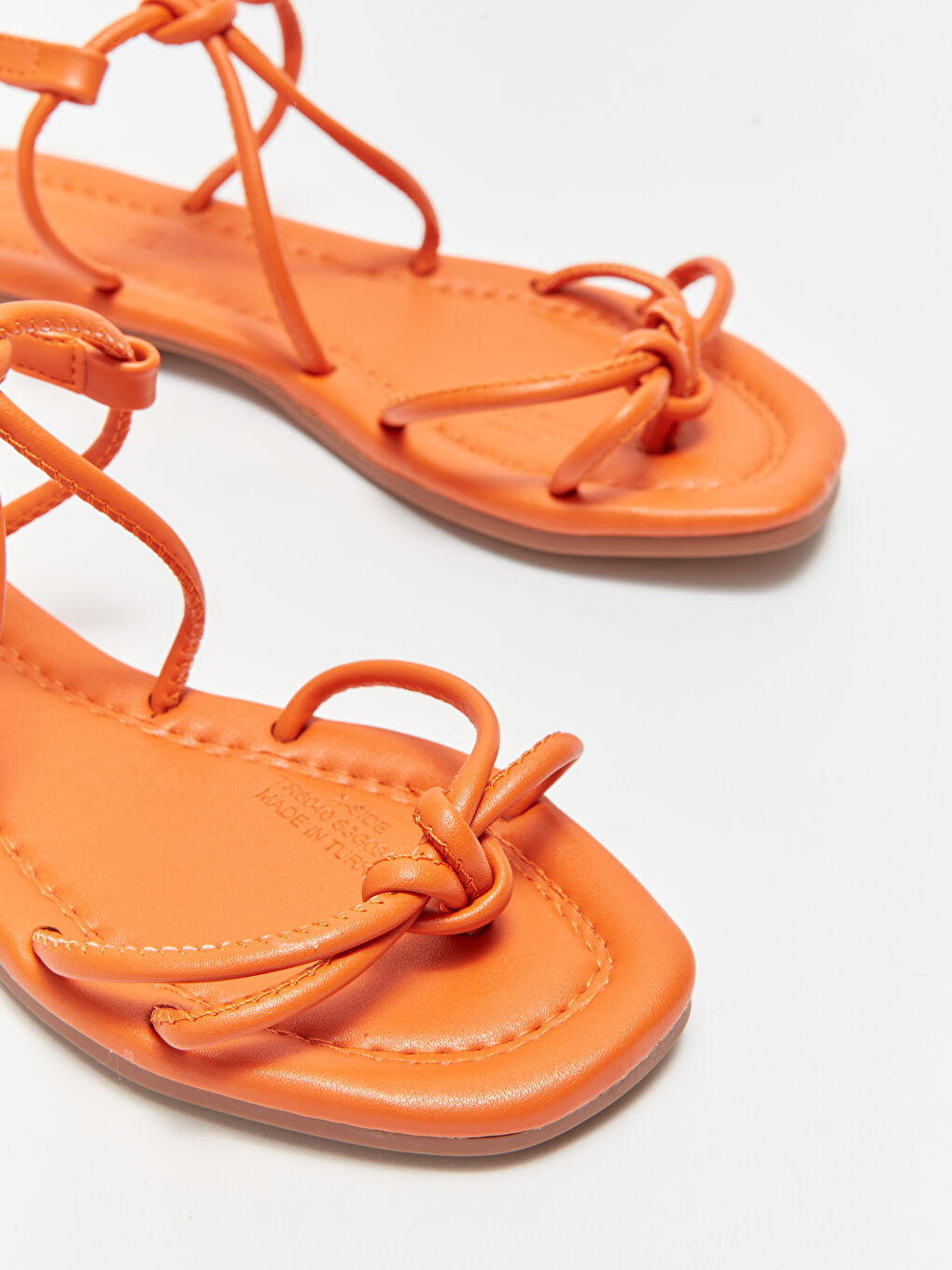 Buckle Detailed Thin Band Women's Sandals-2