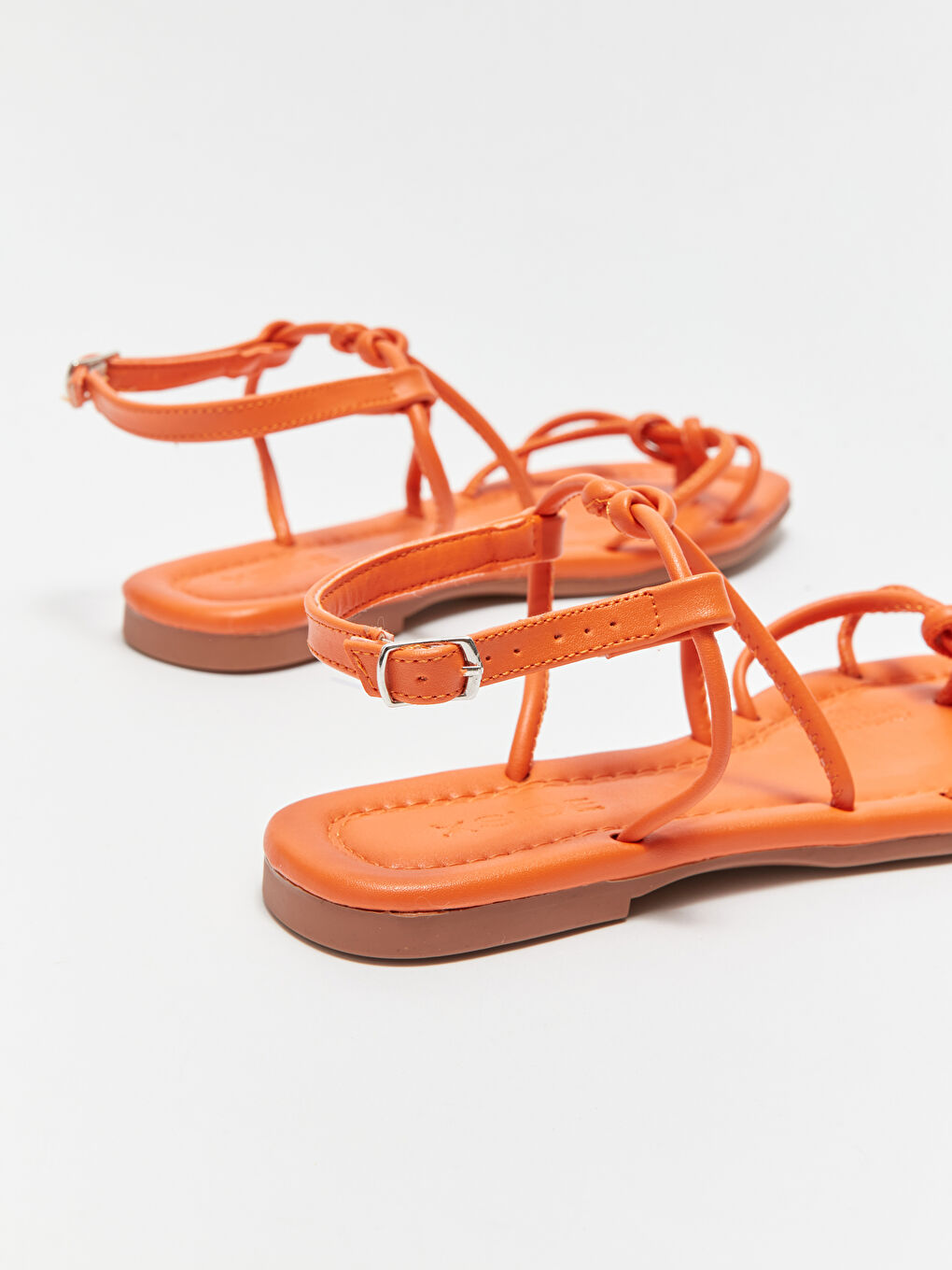 Buckle Detailed Thin Band Women's Sandals-4