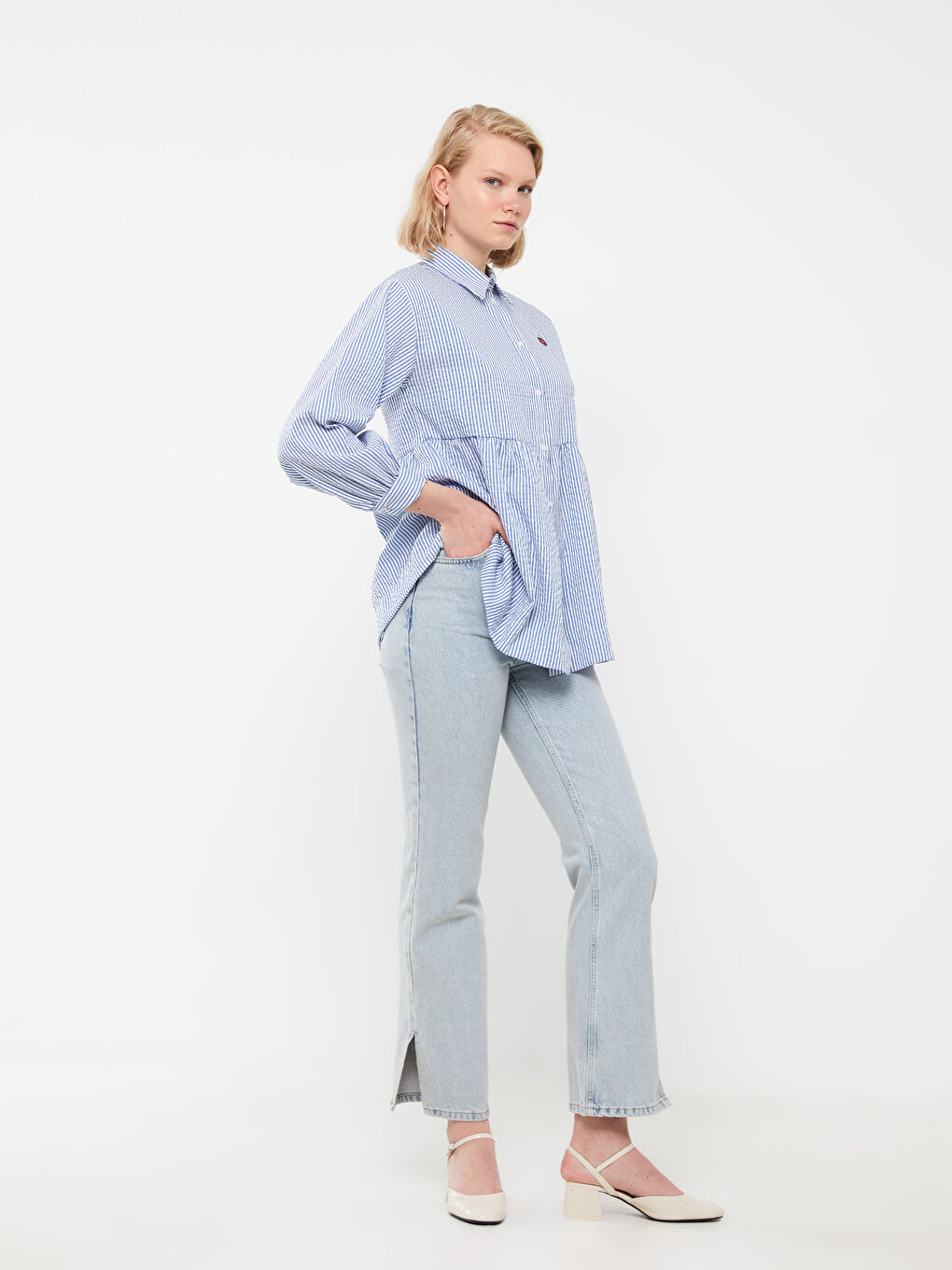 İndigo Straight Kadın Jean Pantolon