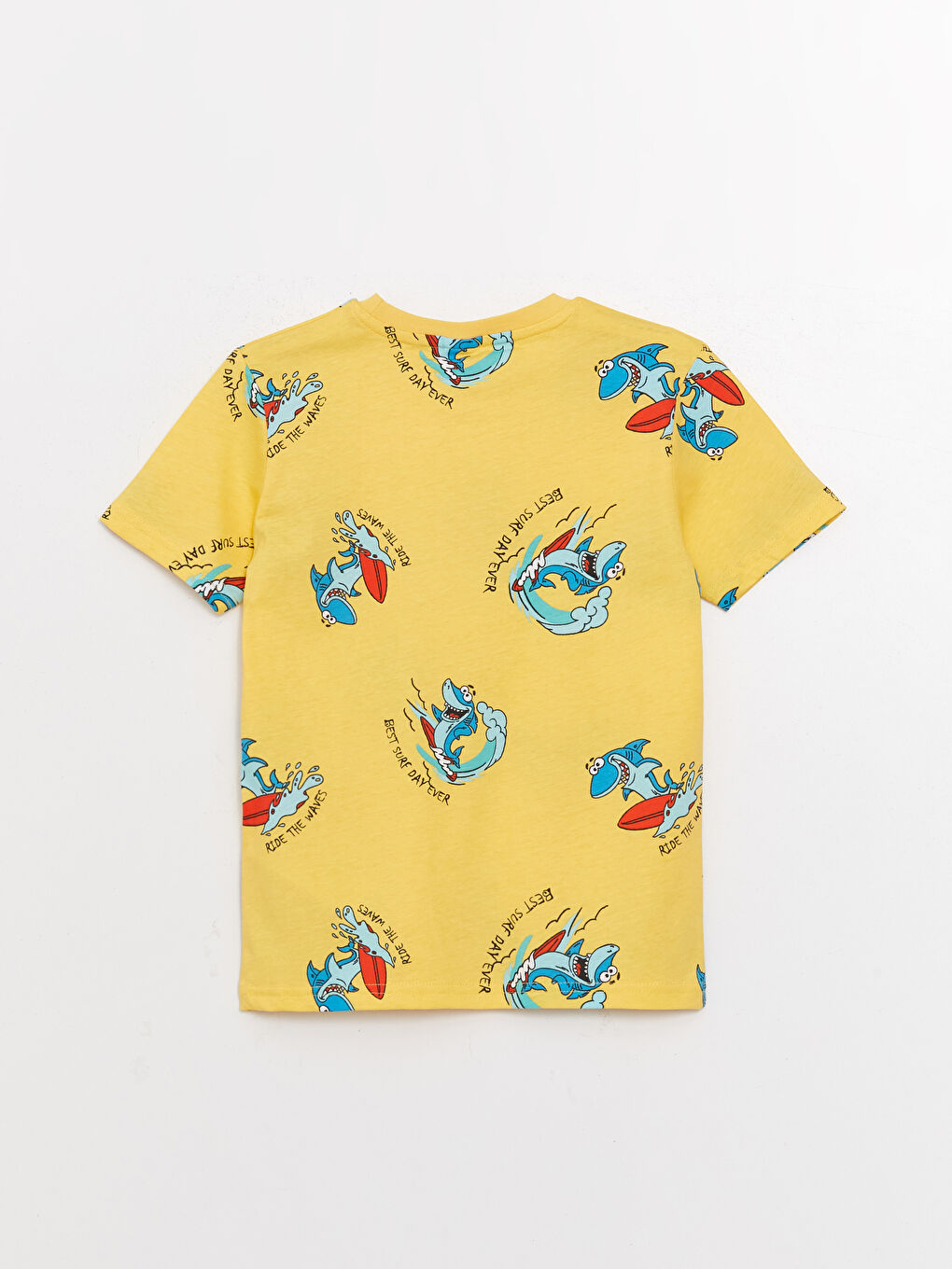 Crew Neck Printed Short Sleeve Boys' T-Shirt-1
