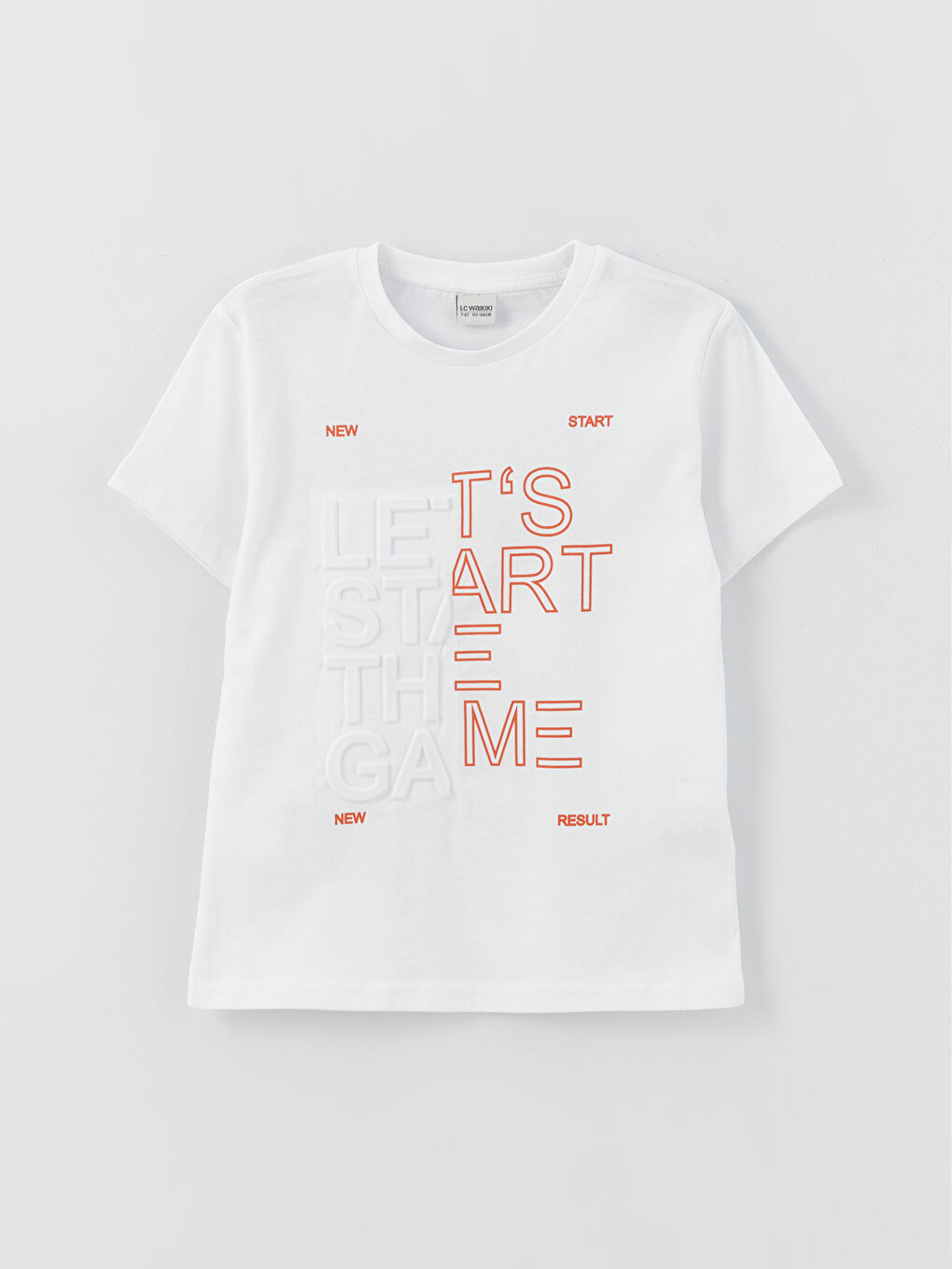 تيشيرت للأولاد بياقة دائرية كم قصير مطبوع