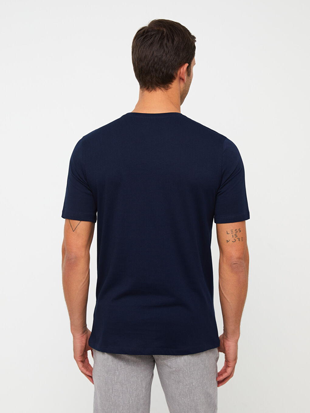 Crew Neck Short Sleeve Printed Combed Cotton Men's T-shirt-4