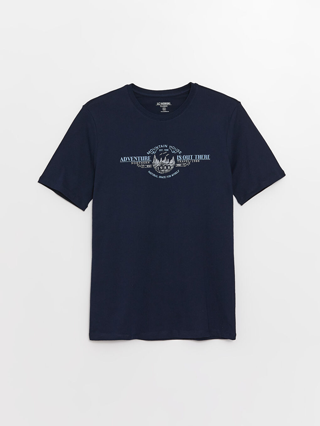 Crew Neck Short Sleeve Printed Combed Cotton Men's T-shirt-5